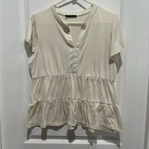 Storybuk Cream Peplum, Sz S